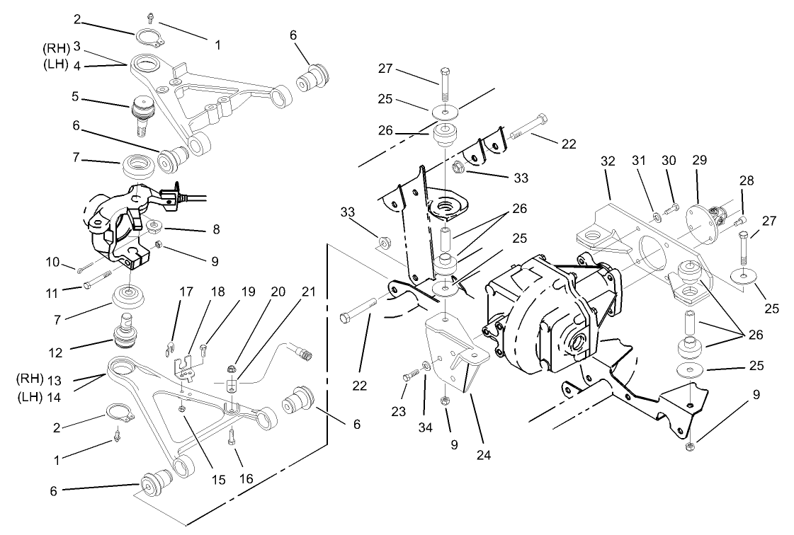 4 Wheel Drive Front Control Arm Assembly  (only on: 07217)