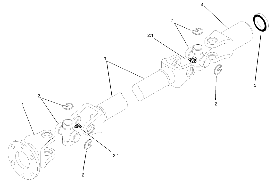 Differential Drive Shaft Assembly No. 93-7116  (only on: 07217)
