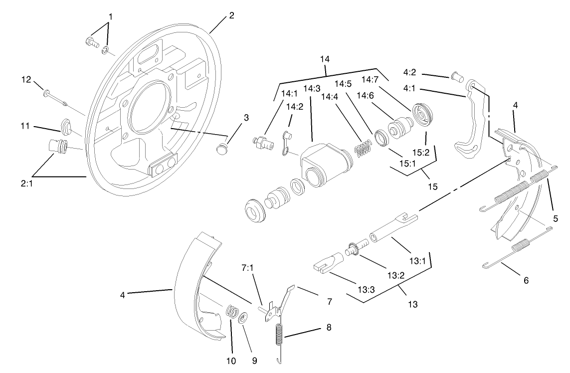 LH Rear Brake Assembly No. 93-7126