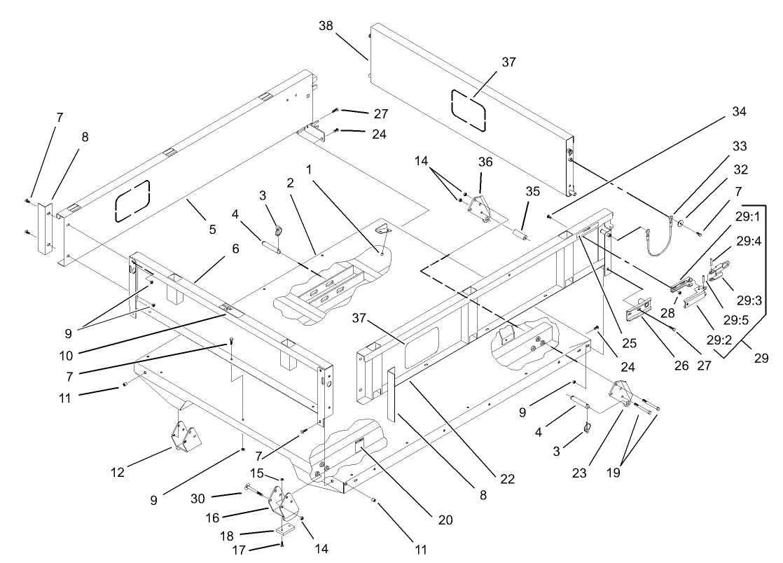 Full Bed and Side Panel Assembly
