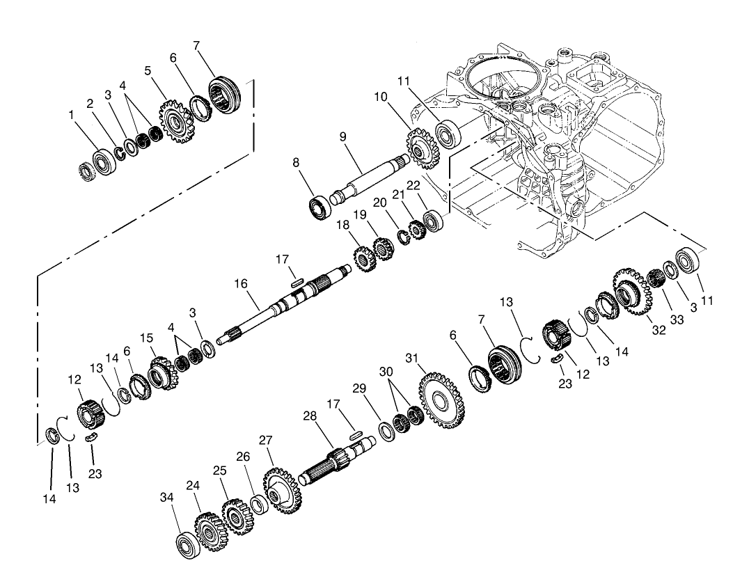 Gear Shaft Assembly  Transaxle Assembly No. 105-4180