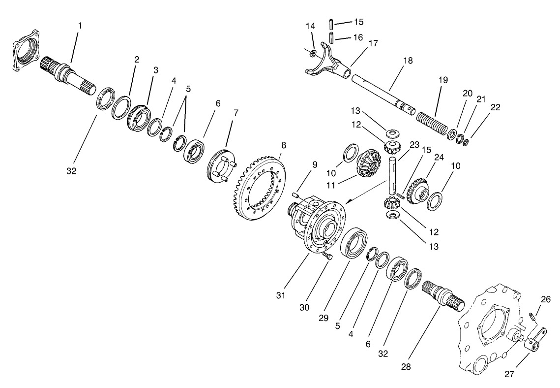 Differential Gear Assembly  Transaxle Assembly No. 105-4180