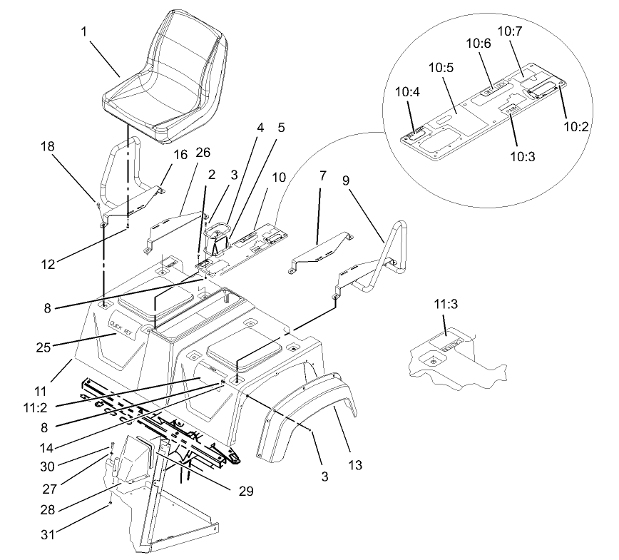 Shroud and Seat Assembly