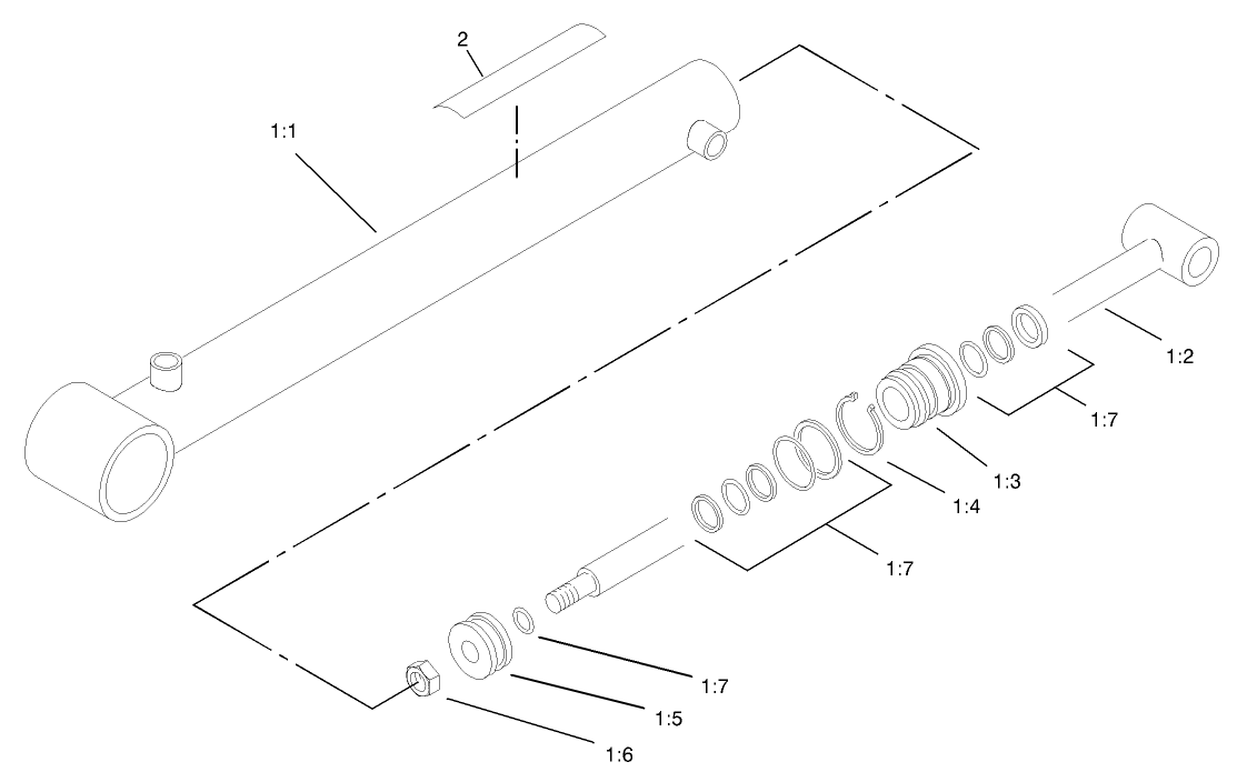 Hydraulic Lift Cylinder Assembly No. 105-7957