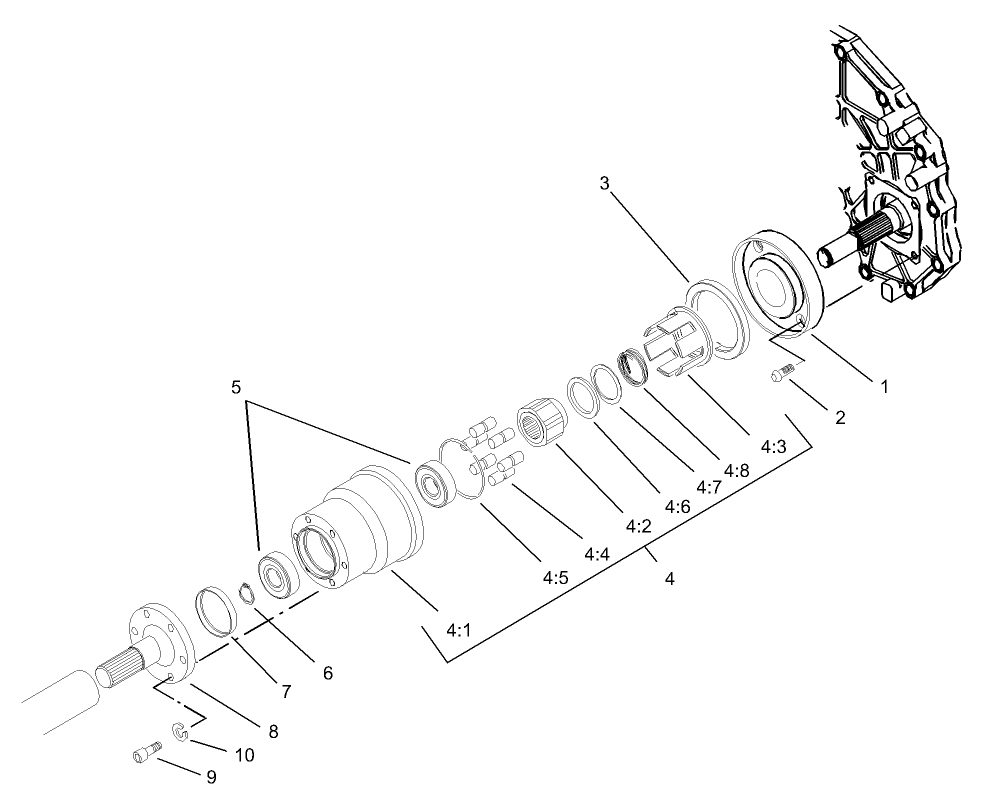 Bi-directional Over Running Clutch Assembly (only on: 07217TC)