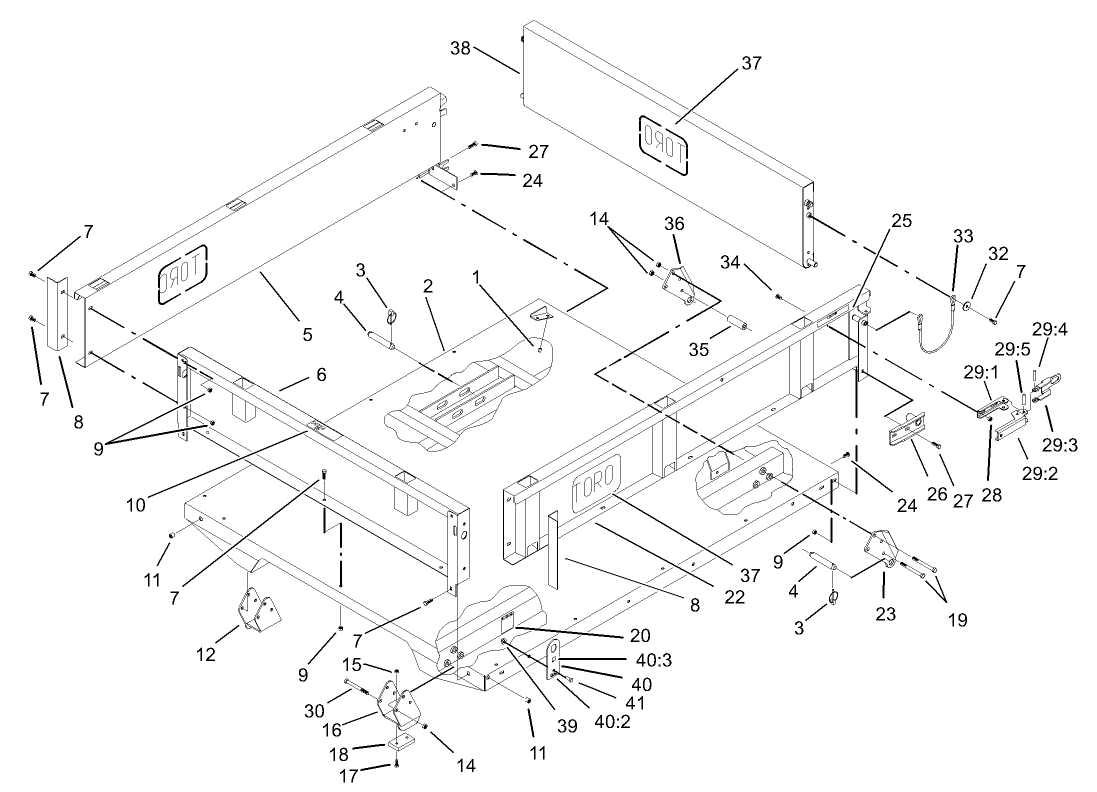 Full Bed and Side Panel Assembly