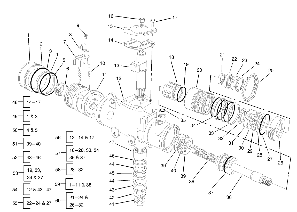 2 Wheel Drive Steering Gear Assembly No. 105-9524-03