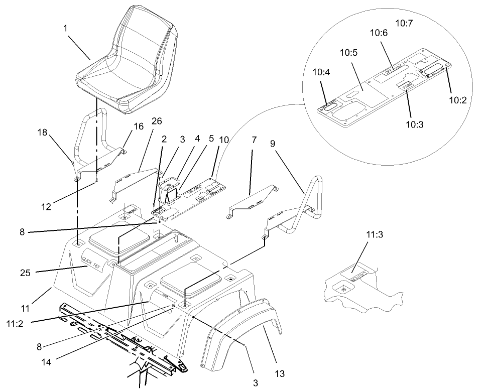 Shroud and Seat Assembly