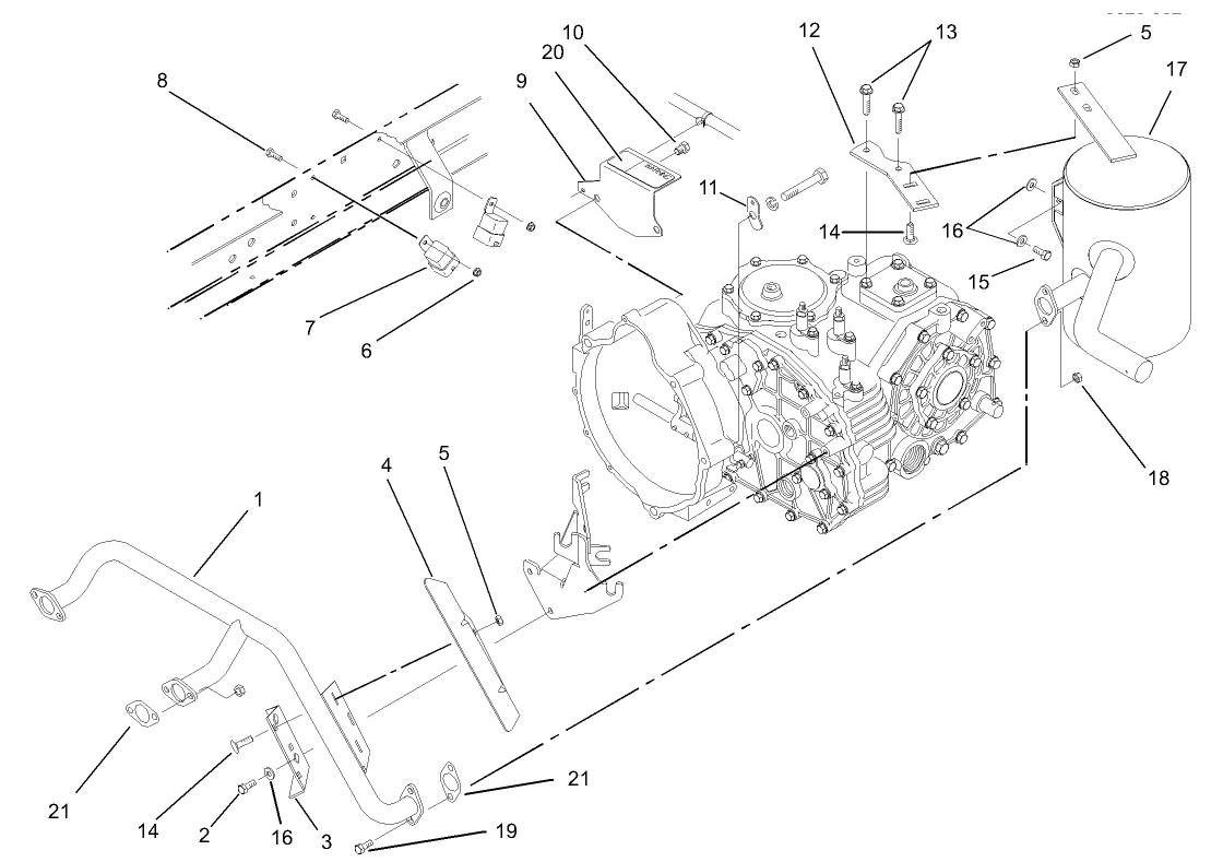 Air Cooled Muffler and Relay Assembly