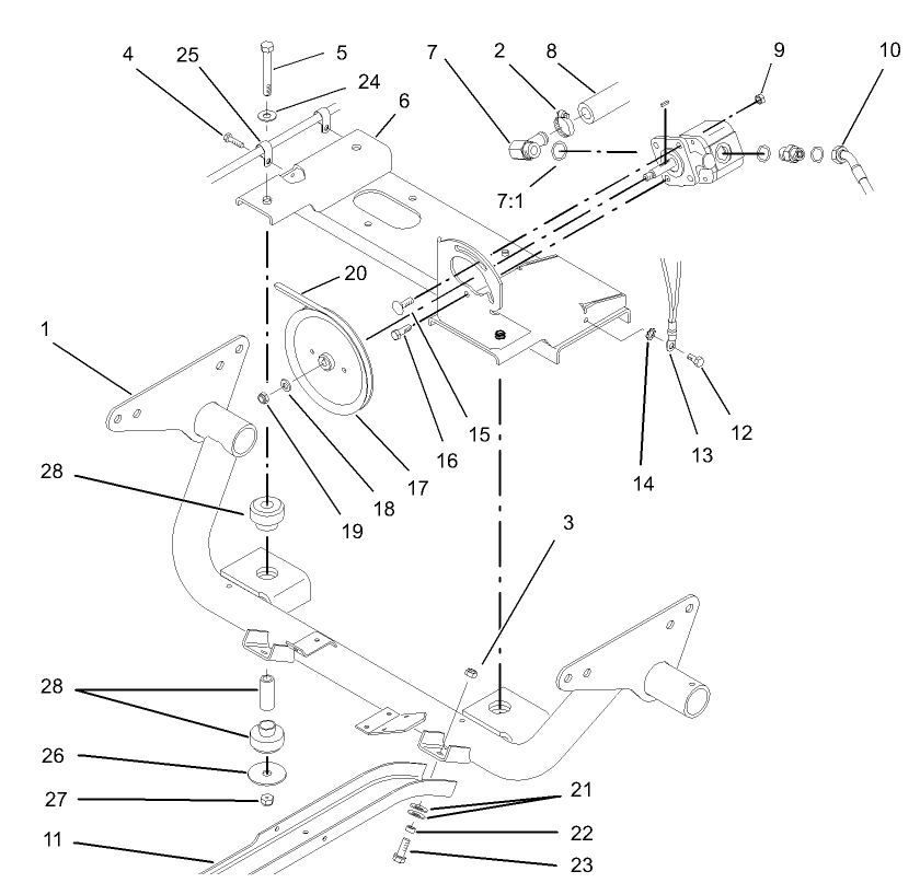 Air Cooled Engine Support Assembly