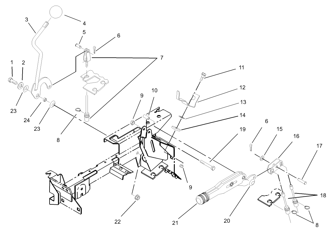 Differential Lock and Parking Brake Assembly