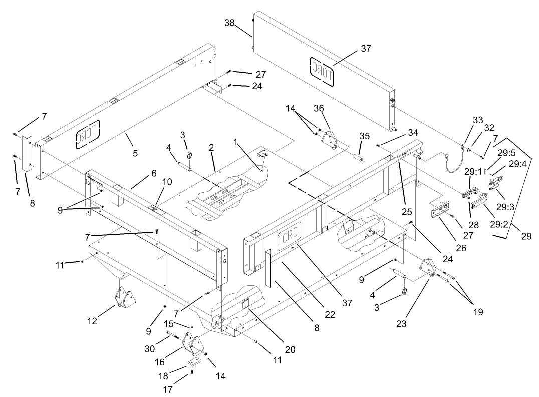 Full Bed and Side Panel Assembly