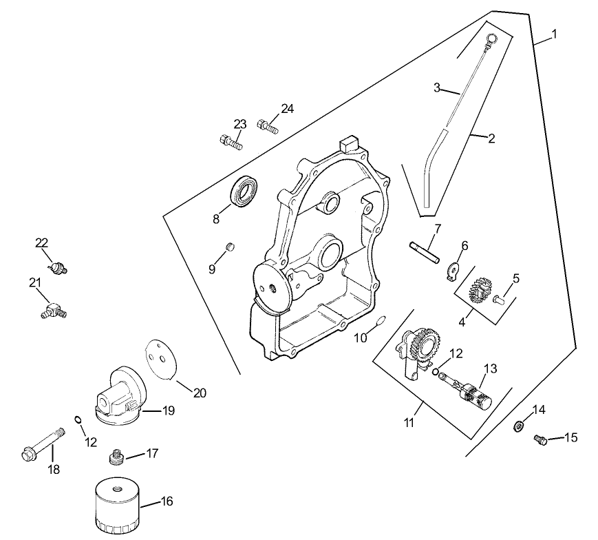 Oil Pan / Lubrication Assembly  Kohler CH23-76548