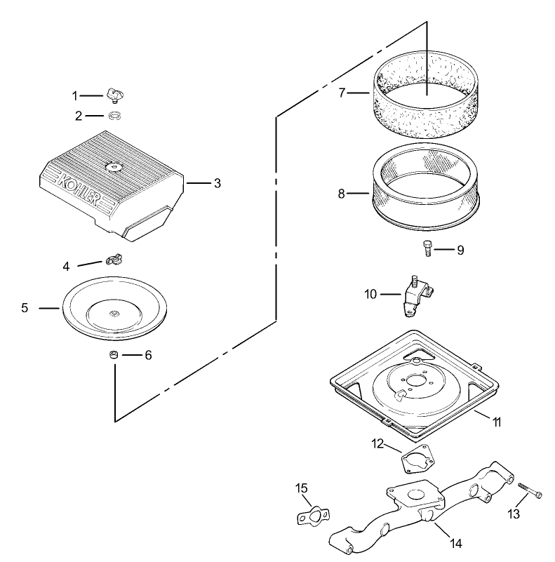 Air Intake / Filtration Assembly  Kohler CH23-76548
