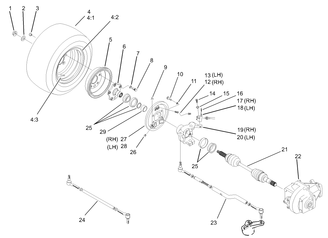 4 Wheel Drive Front Wheel Assembly  (only on: 07218)