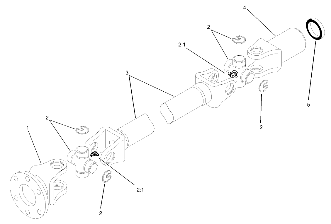 Differential Drive Shaft Assembly No. 93-7116  (only on: 07218)