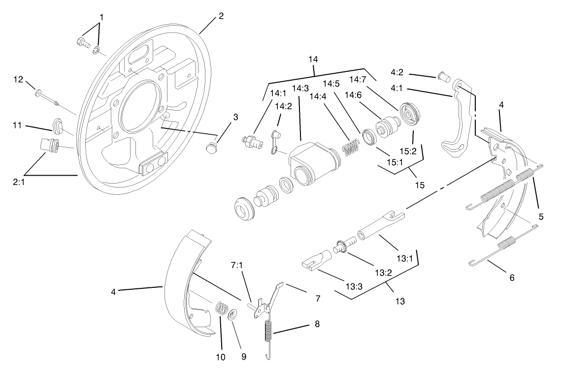 LH Rear Brake Assembly No. 93-7126
