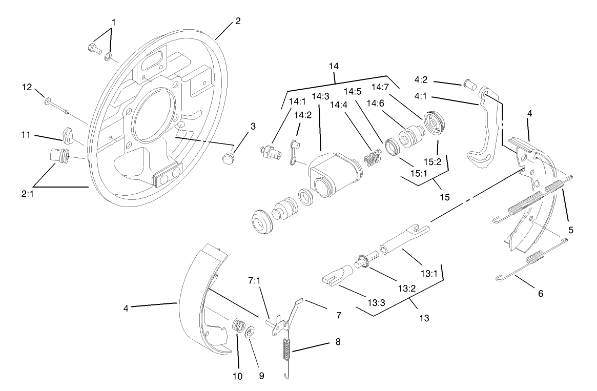 RH Rear Brake Assembly No. 93-7125
