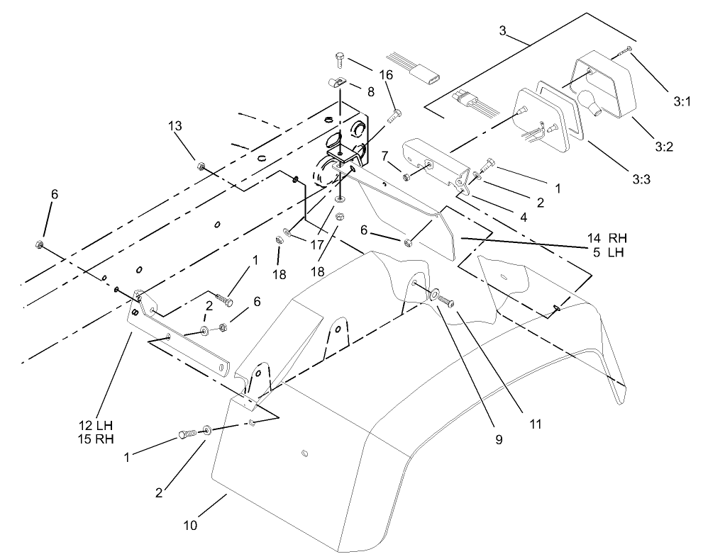 Tail Light and Fender Assembly