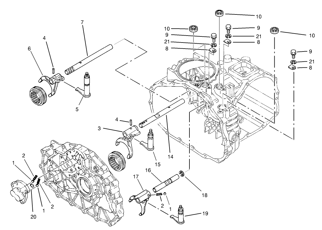 Shift Fork Assembly  Transaxle Assembly No. 105-4190 (Only on: 07218)
