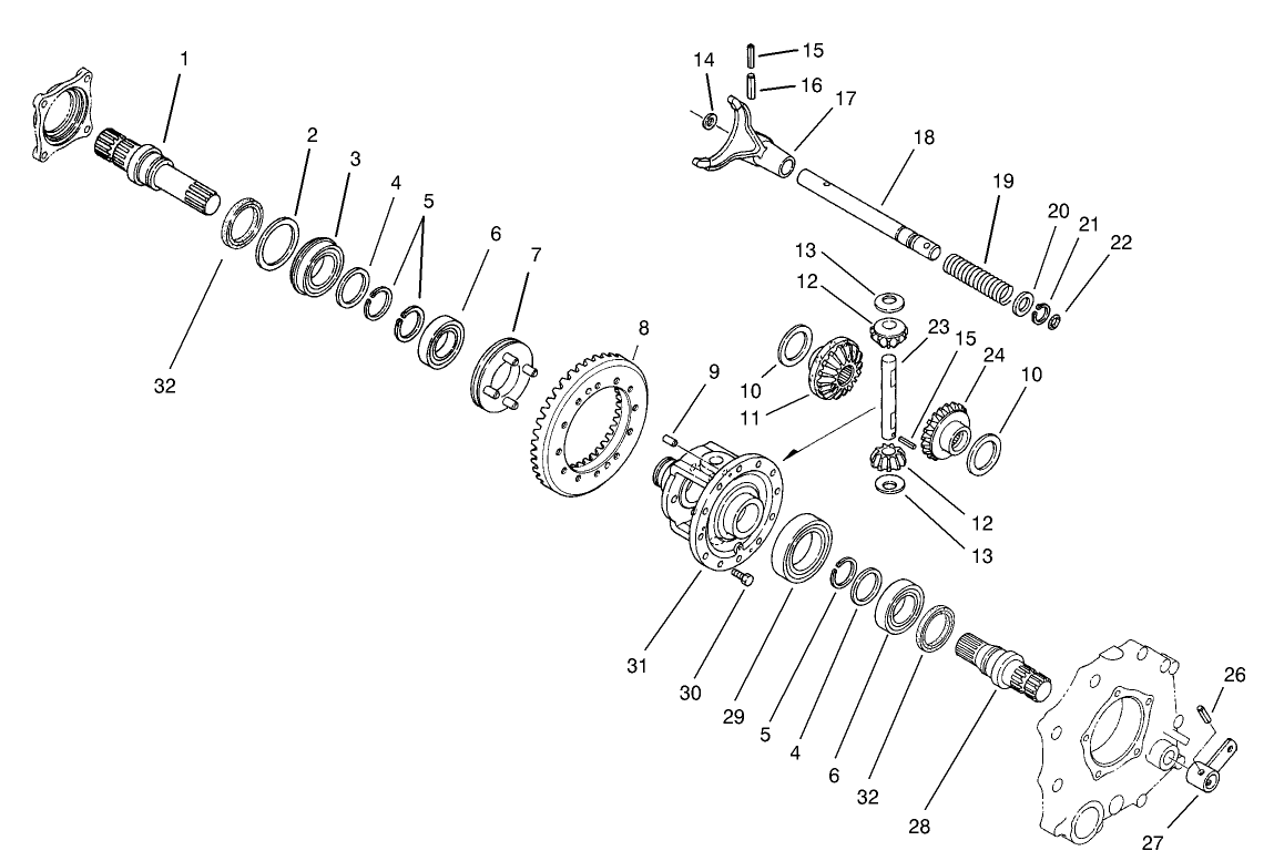 Differential Gear Assembly  Transaxle Assembly No. 105-4190 (Only on: 07218)