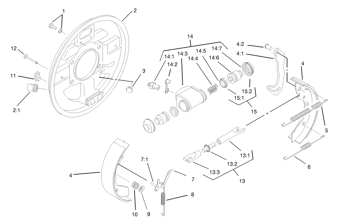 LH Rear Brake Assembly No. 93-7126
