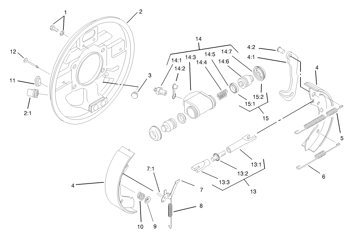 RH Rear Brake Assembly No. 93-7125