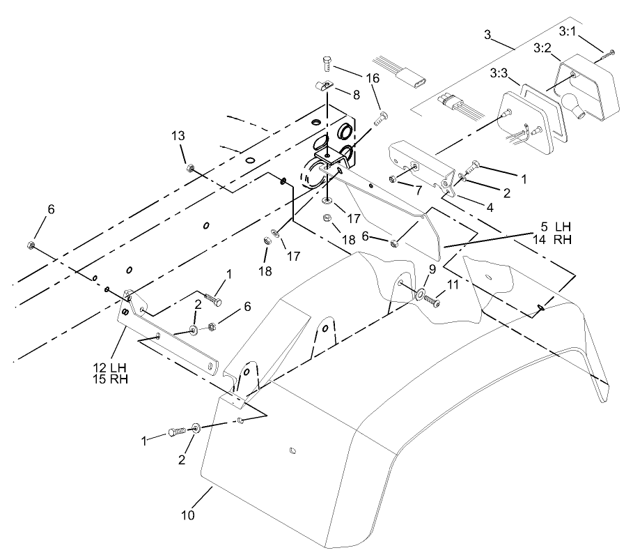 Tail Light and Fender Assembly