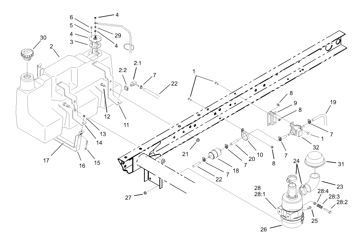 Fuel Tank and Air Cleaner Assembly