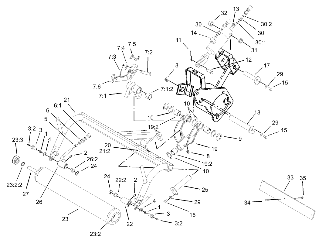 Left Hand Pull Frame Assembly
