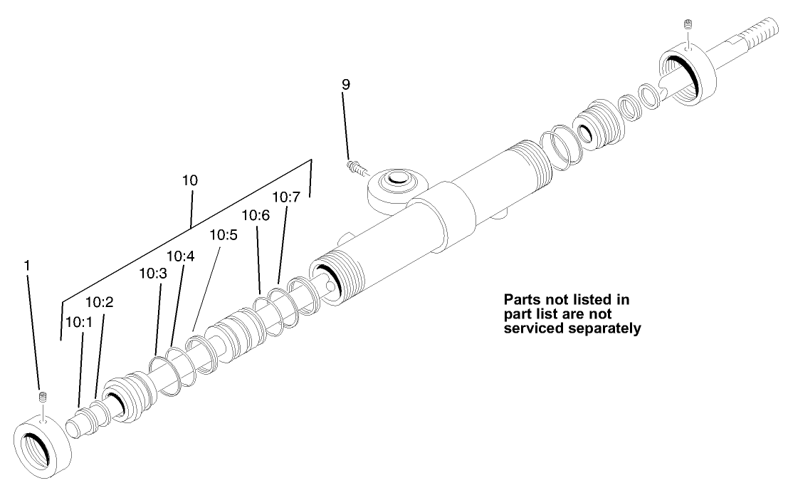 Steering Cylinder Assembly No. 105-0411