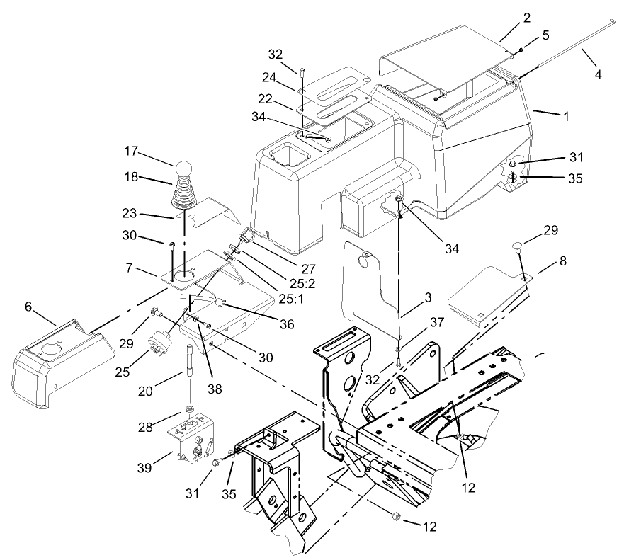 Joystick and Console Assembly