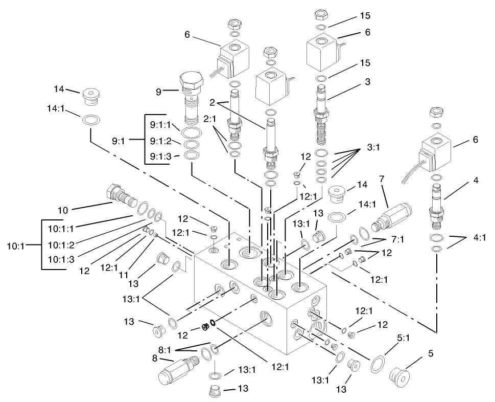 Basic Mow/Lift Manifold Assembly No. 93-2240