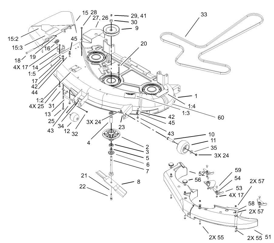 44in Deck Assembly
