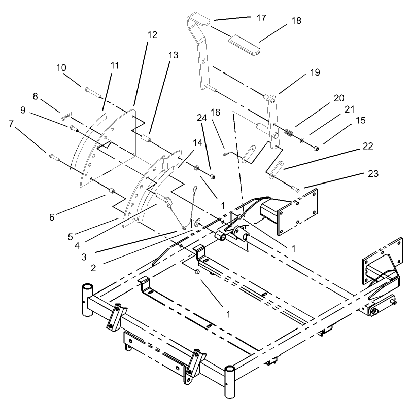 Height-of-Cut Handle and Plate Assembly