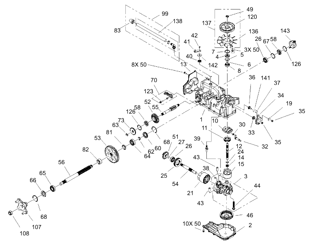 RH Hydro Transaxle Assembly No. 107-1708