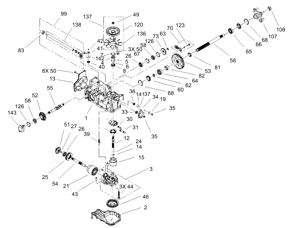 LH Hydro Transaxle Assembly No. 107-1709