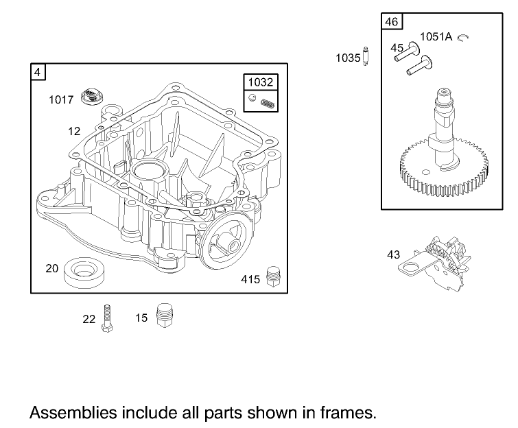 Crankcase Assembly Engine Briggs and Stratton Model 31F777-0161-E1