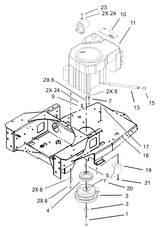 Engine and Clutch Assembly