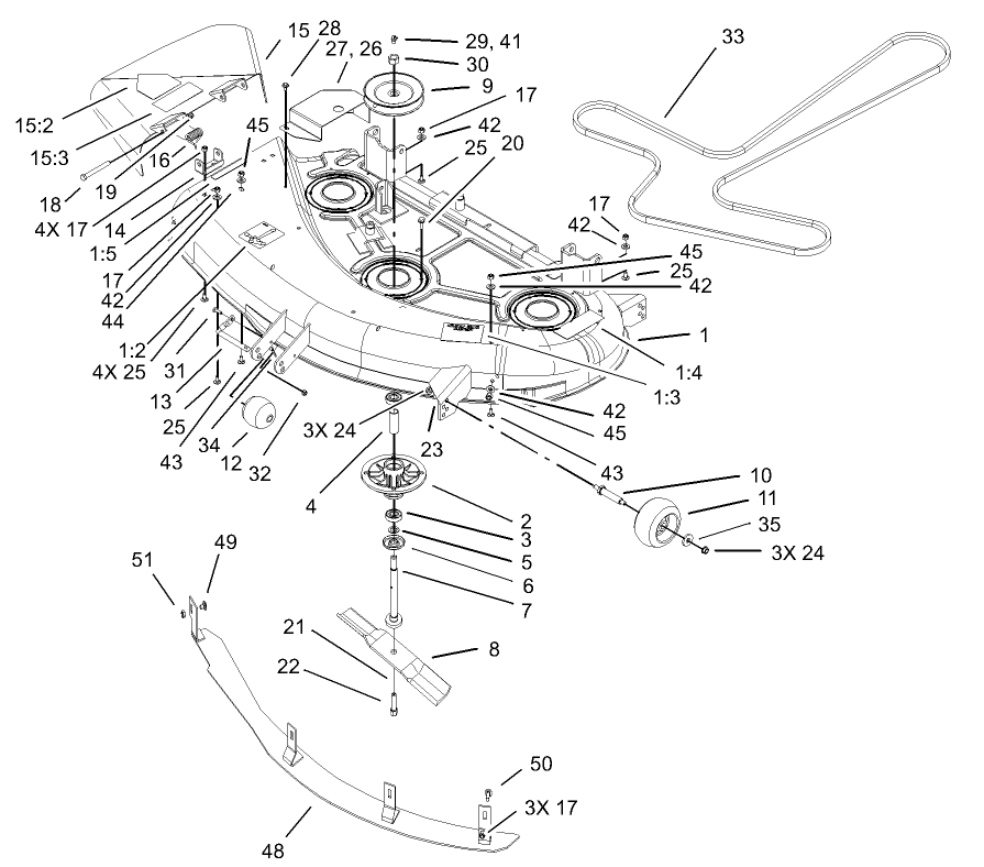 44in Deck Assembly