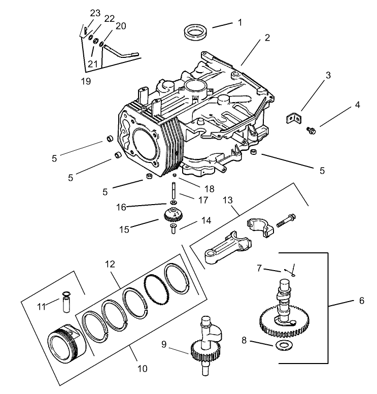 Crankcase Assembly  Kohler CV 490S-27503