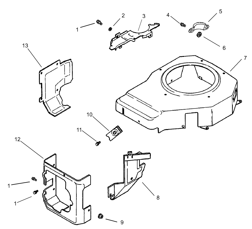 Blower Housing And Baffles Assembly  Kohler CV 490S-27503