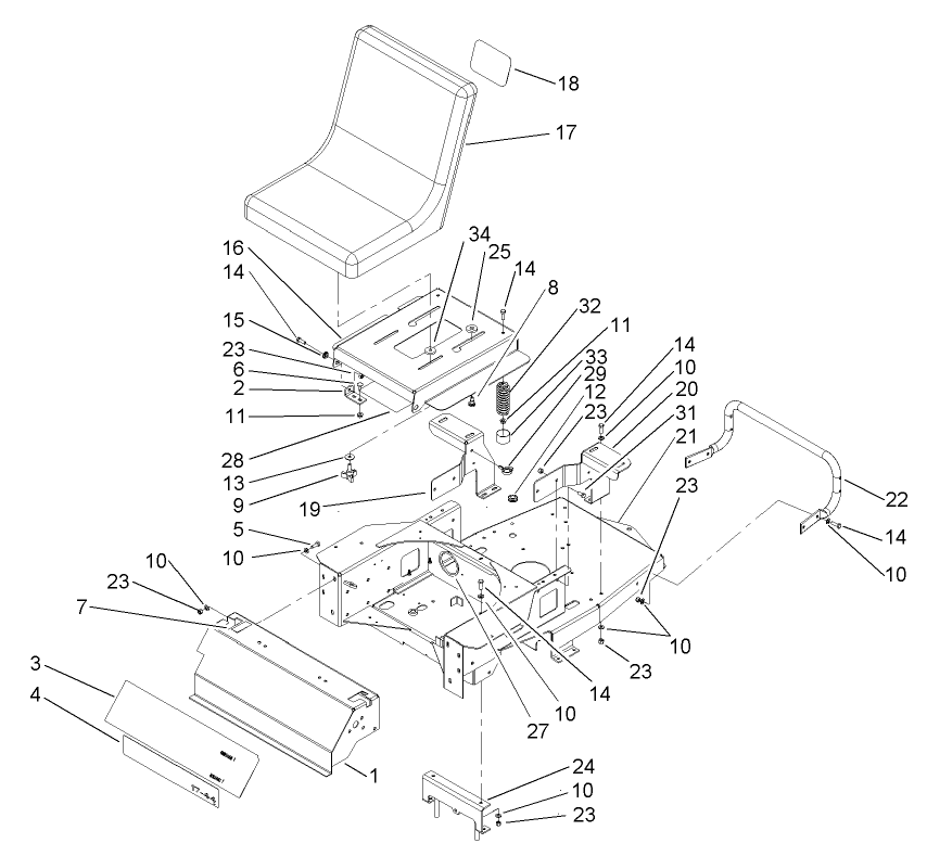 Main Frame and Seat Assembly