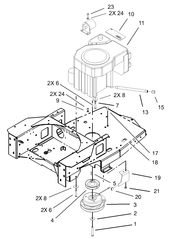 Engine and Clutch Assembly