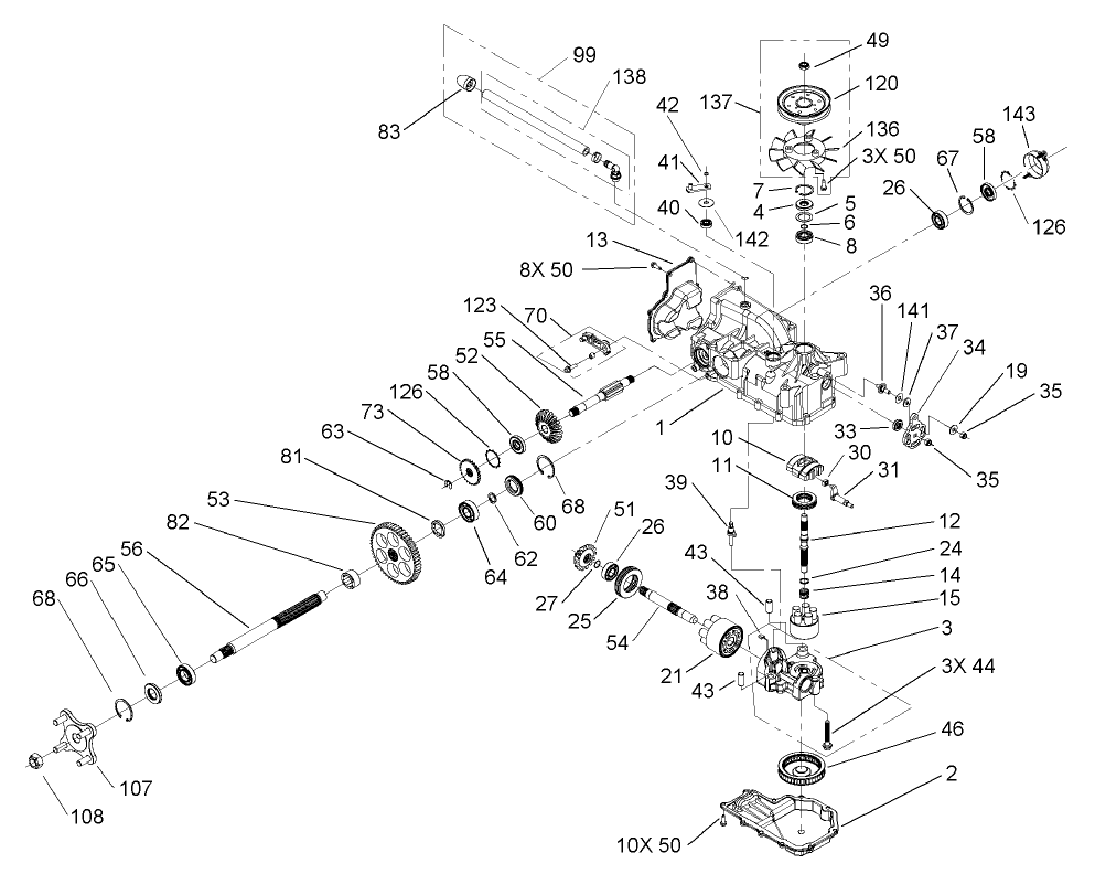 RH Hydro Transaxle Assembly No. 107-1708