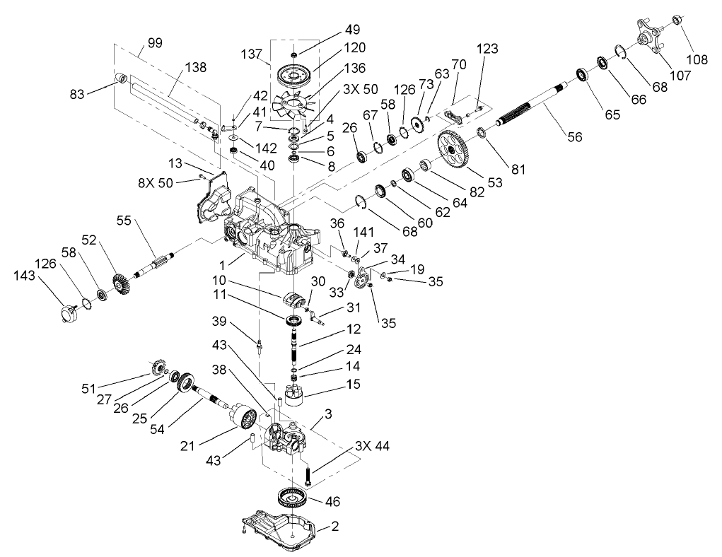 LH Hydro Transaxle Assembly No. 107-1709