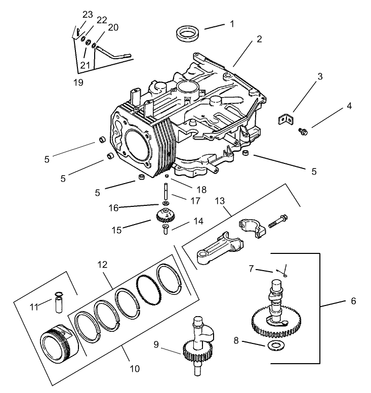 Crankcase Assembly Kohler CV 490S-27503