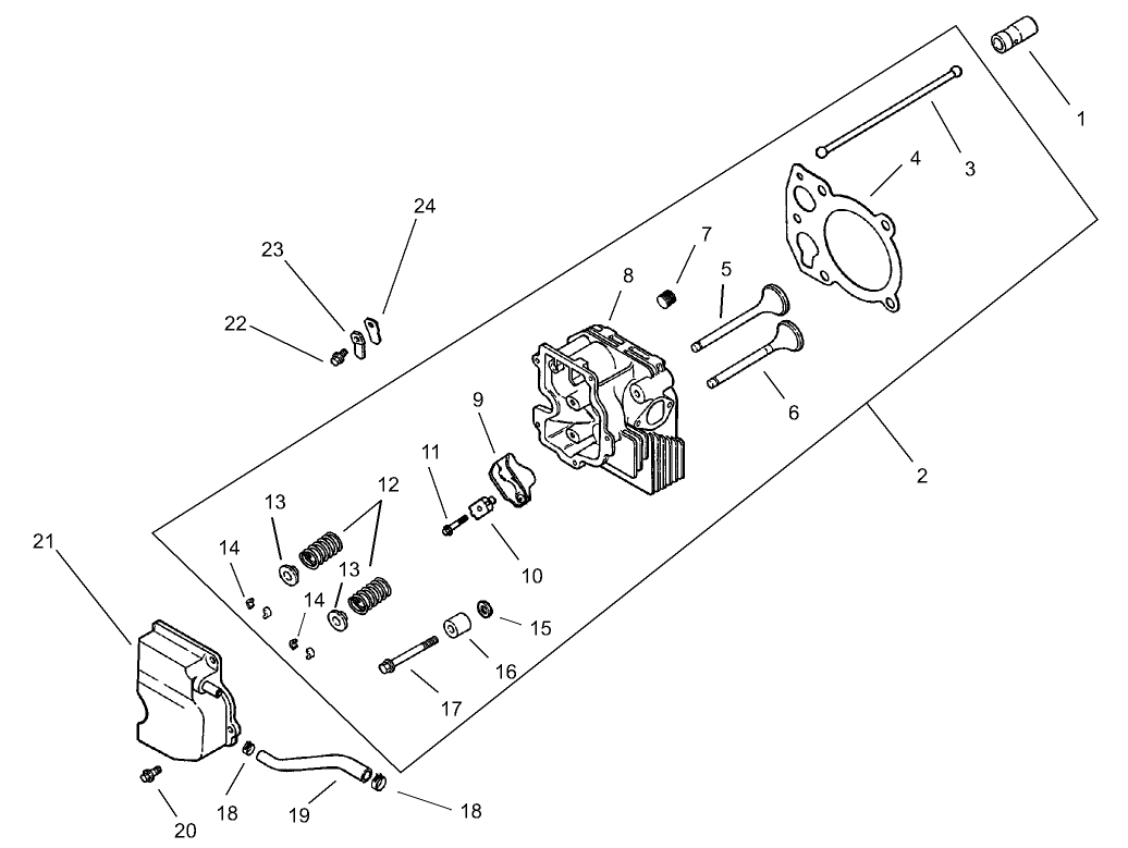 Head/Valve/Breather Assembly Kohler CV 490S-27503