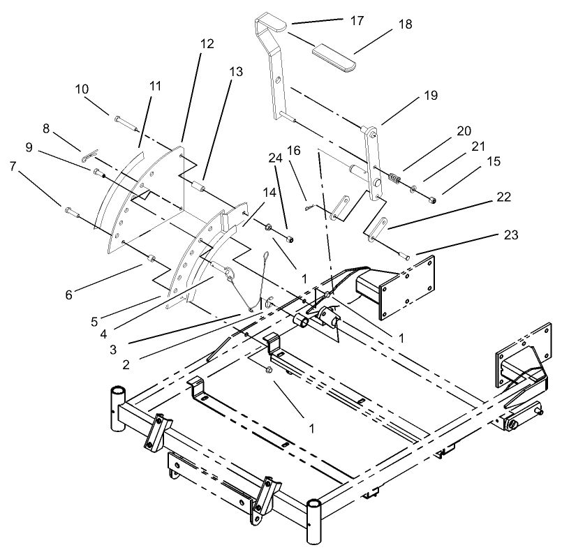 Height-of-Cut Handle and Plate Assembly