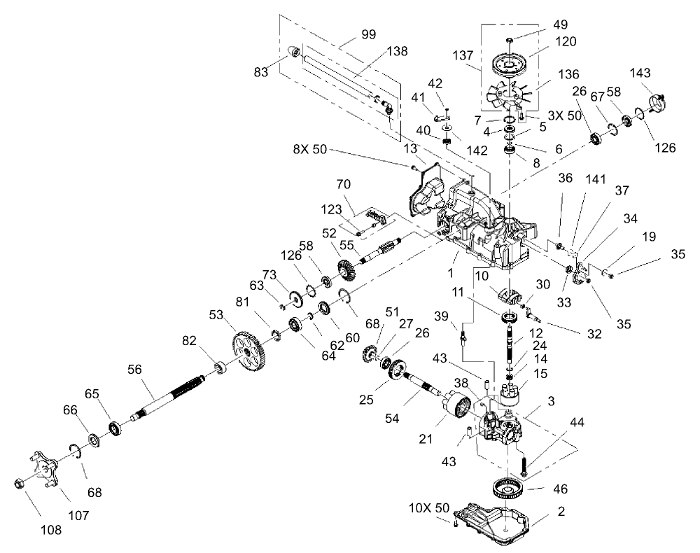 RH Hydro Transaxle Assembly No. 107-1708